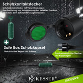 KESSER® Verlengkabel 5 meter voor binnen en buiten IP44 - Zwart